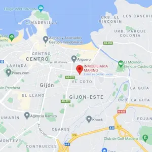 mapa ubicación inmobiliaria Marino en Gijón